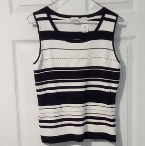 Emma James Monochrome Striped Tank Top